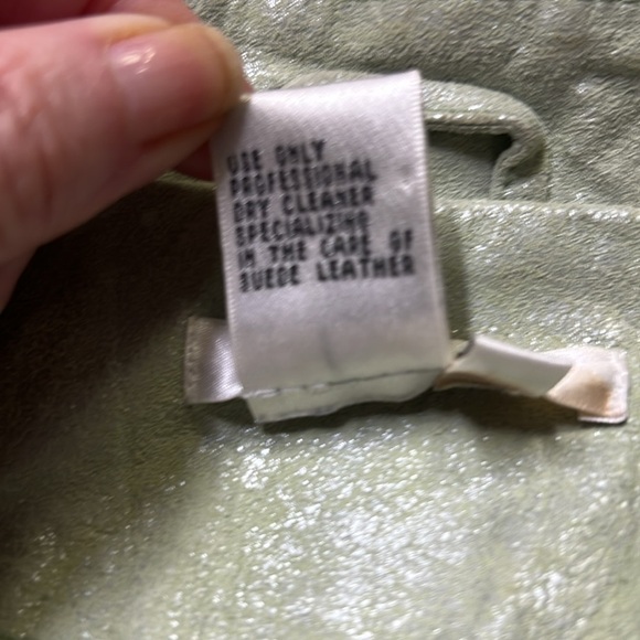 Co & Eddy Women's Light Green Suede Blazer - Picture 6 of 6